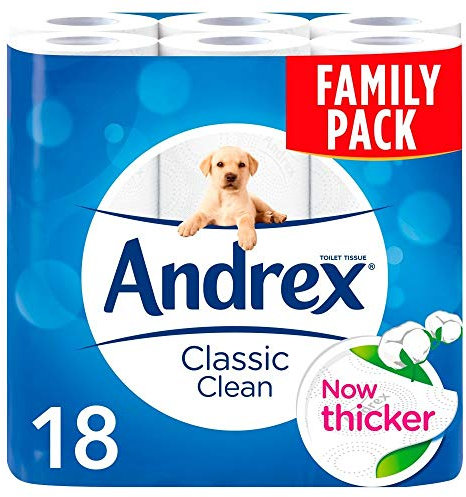 Andrex Classic Clean Toilet Tissue Rolls 18 pack