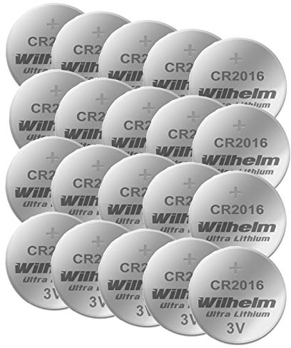 20 x Knopfzelle CR2016 Wilhelm Batterie Lithium 3V CR 2016 Industrieware…