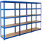 BiGDUG Heavy Duty Garage Shelving Unit 3 Bay - 179x90x45 cm - 200kg UDL Per Shelf (1000kg Per Bay) - 3x Blue Storage Shelves - 5 Tier Shed Shelving