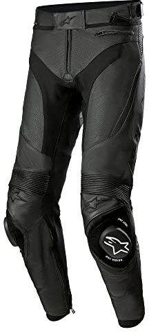 Alpinestars Missile V3 Airflow Leather Men's Street Motorcycle Pants - Black/Black / 48