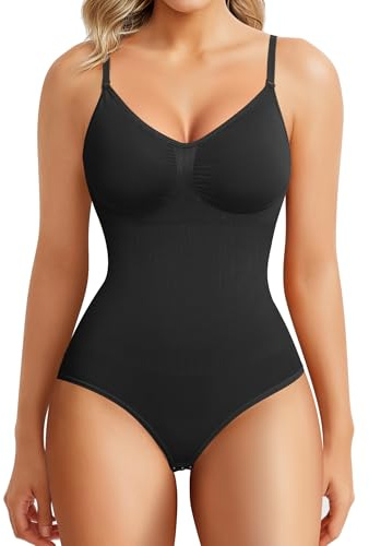 BRABIC Bodysuit for Women Seamless Tummy Control Shapewear Sleeveless Tank Tops Body Shaper (Black, 3X-Large/4X-Large)