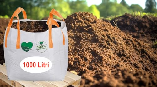 COMPOST Terriccio ORTO FRUTTA HUMUS, MIX CERTIFICATO ai sensi del D.Lgs 75/2010 orto frutta piante frutta compost (1000 Litri)