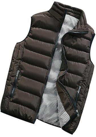 Chaleco Acolchado Hombre Chaleco Guateado Hombre Invierno Casual Chalecos Acolchados Hombre Gilet Men Chaleco Enguatado Bolsillos Informal para Hombre Chaqueta Abrigo sin Mangas Puffer Vest Hombre