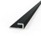 AUPROTEC Aluminium Profil Abschlussprofil Schwarz 100cm Endprofil Alu Rückwand Verbindungsprofil für 3mm Duschrückwände Wandverkleidung Profilleisten für Küchenrückwand