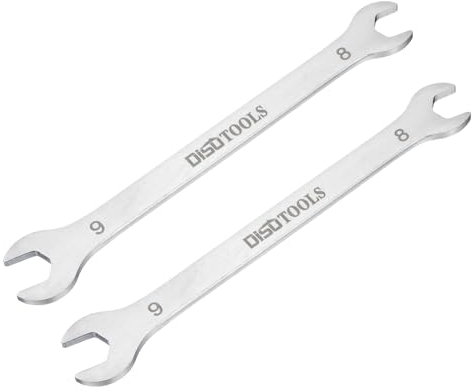 QUARKZMAN 2pz Chiave a Bocca Aperta Sottile 8mm x 9mm Metrica Sabbiatura Placcata in Acciaio Inossidabile 3cr13, Chiave a Doppia Estremità Sottile per Manutenzione Domestica