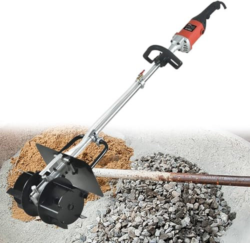 Multifunction Electric Concrete Mixer - Portable Adjustable Speed Paddle Mixer for Cement, Mortar, Mud, and Fodder Mixing