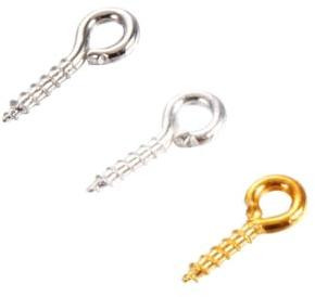 BIUDECO Tornillos con Ojal para Manualidades Mixtas Ganchos Metálicos Duraderos para Joyas DIY Colgantes y Proyectos Madera Fácil Instalación para Uso Hogar