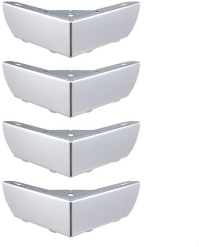 4 patas de muebles de carga pesada, paquete de 4 patas de sofá de metal para el hogar y el jardín, marco de soporte triangular para sofás, mesas, armarios, instalación de bricolaje, adecuadas para