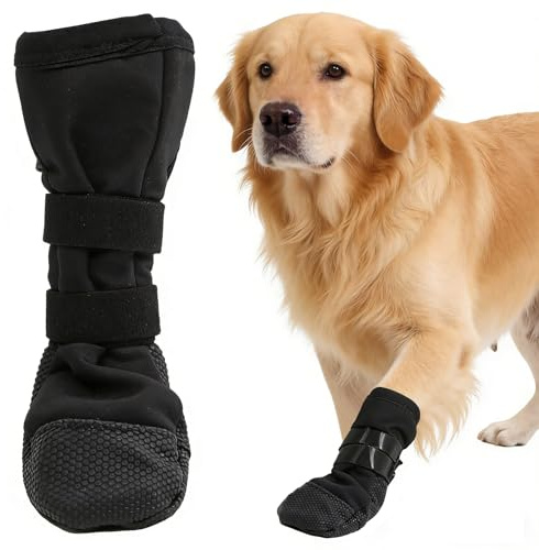 Kuoser Dog Bootie for Healing Paws Water-resistant Dog Protective Shoe, XL