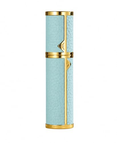 AsaNana Perfume Atomiser, Refillable & Travel Size Perfume Bottle, Leaking Proof,Bottom Pump without Funnel, Luxurious Small women and men, 5ml (A-Blue)