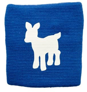 Svettband armband handledsvärmare med dragkedja dragväska minismycken rådjur bambi blå