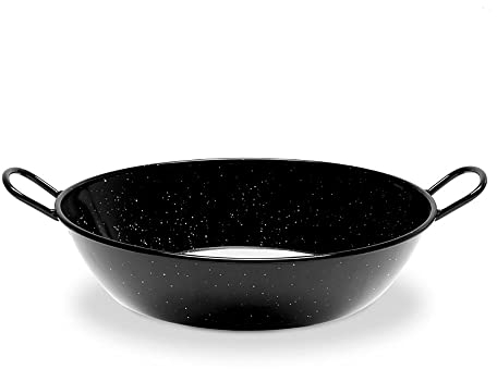 Vaello Sarten Honda Esmaltada Asas Inducción/Vitro, 36 cm, Multicolor