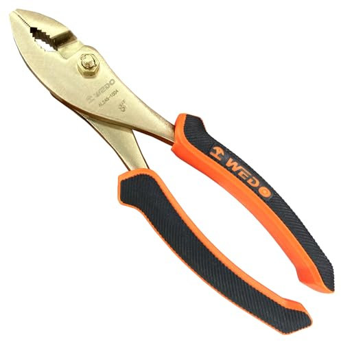 WEDO Alicates de combinación ajustables de bronce de aluminio,sin chispa,alicates de combinación ajustables de seguridad sin chispas,no magnéticos,forjados,resistentes a la corrosión,DIN
