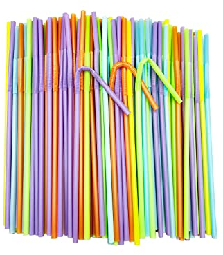 100% biologisch abbaubar Strohhalm, 26cm PLA Strohhalm,Weiß trinkhalme 100 Stück wiederverwendbar, Umweltfreundlich & nachhaltig,ideal auch für Kinder (color）