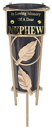 Jarrones para tumbas con adornos para tumbas – Placas conmemorativas/jarrones negros soportes de flores con citas personalizadas; picos de metal para decoración de tumbas en memoria amorosa de tus