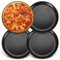 Herogo Pizzablech 4er Set, ∅ 26 cm Edelstahl pizzaform mit Antihaftbeschichtung, Schwarz Rund Backblech Ofenblech für Backen & Servieren, Gesund & Langlebig, Gleichmäßige Hitze & Leichte Reinigung