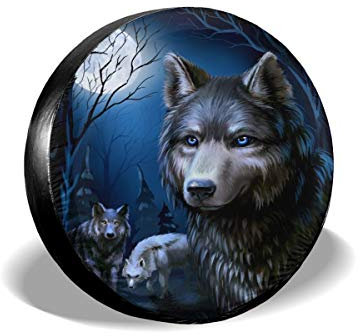 934 Lupi Copri Ruota di Scorta Impermeabile Ruota di Scorta Coperture della Durevole Copriruota per Auto Universale per RV Veicoli Car 15Inch