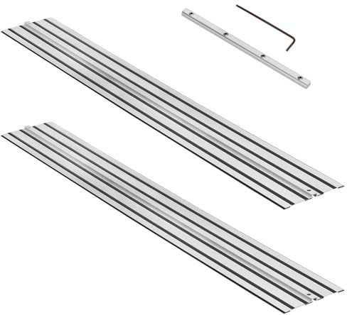 110 Track Saw Guide Rail for DeWalt Track Saws, 55 x 2 Guide Rail with Connector Replacement for DeWalt DWS5022, Perfect for Woodworking and Longer Cuts, Aluminum Extruded 2 Year Warranty