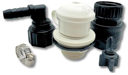 Flush-M Outboard Quick Connect Flush Kit for Mercury® - Compatible with Verado®, Pro XS®, FourStroke, SeaPro 75HP - 500HP & V10 Models - UV Stable & Durable Glass Filled Nylon Material - White
