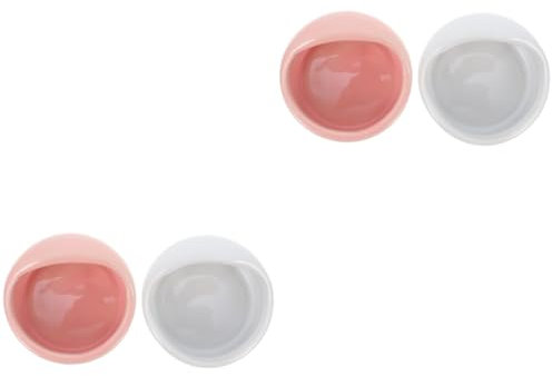 BESPORTBLE Hamster Napf 4 Stück Keramiknapf Für Hamster Hundefutter Gericht Igelschale Futternapf Für Katzen Futternapf Für Igel Tränkeschale Für Hamster Waschbare Futternäpfe Wassernapf Für Haustiere