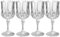 Ideen mit Herz Copas de vino con aspecto de cristal, cristal de plástico de 200 ml, para picnic, para viajes, irrompibles, diámetro de 7 cm, 16,7 cm de alto, transparentes, aptas para alimentos (4