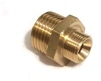 Mässing kranadapter, rörmontering omvandlare EU G1/2 gänga till US 9/16-24 UNEF gängkontakt (hane G1/2 x hane 14 mm)