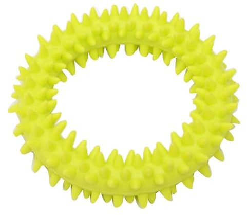 CHUANYGU Juguete masticable para perros puntiagudos para limpieza de dientes, entrenamiento de mordidas y liberación de energía, anillo masticable duradero para perros pequeños, medianos y grandes