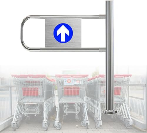 Puerta de seguridad con resorte, portal de entrada giratorio, puerta de transferencia peatonal para almacenes, puerta unidireccional para bibliotecas, tiendas y centros comerciales