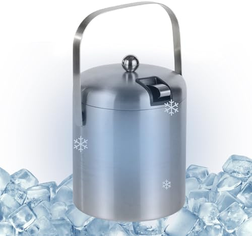 Secchiello per Ghiaccio per Feste | Portabottiglie Refrigerante con Ghiaccio da 1,3 litri,Raffreddatore per Champagne | Per Bar All'Aperto Picnic Barbecue Champagne Vino Birra