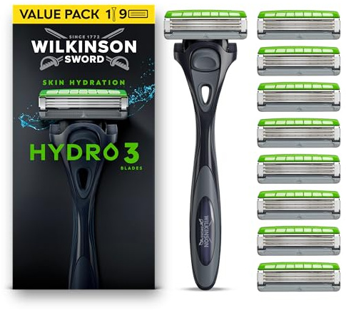 Wilkinson Sword Hydro 3 rakhyvel startset, 9 reservblad