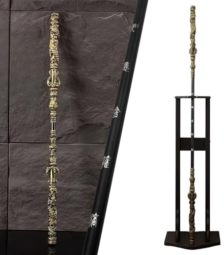 BDYIFTXD 71 inch Long Black Myth Wukong Staff, Retractable, Length Lockable, PU Material(High Strength Soft Rubber) & Alloy, 1:1 Restoration of Reality, Sun Wukong Staff, Ruyi Jingu Bang