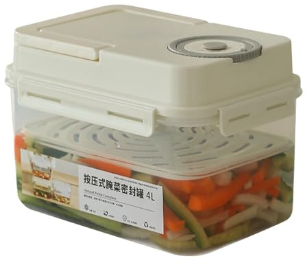 de conservación para pickles - de ensalada tipo prensa 4 L - Contenedor de fermentación | para Chucrut Cocina Hogar Refrigerador Picnic