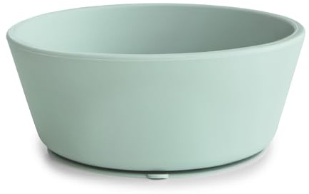 Mushie Silicone Suction Bowl, Non-Slip Suction Bowl for Babies & Toddlers, Material: Food Grade Silicone, Dishwasher & Microwave Safe (Cambridge Blue)
