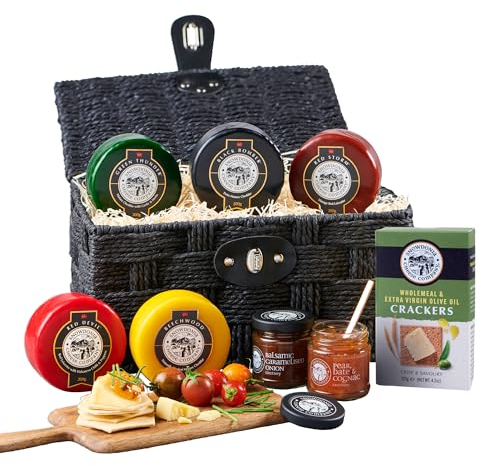 Snowdonia Cheese Company | Quintessential Cheese Hamper Gift Set | 5 Luxury Welsh Cheeses, 2 Artisan Chutneys and Wholemeal Crackers