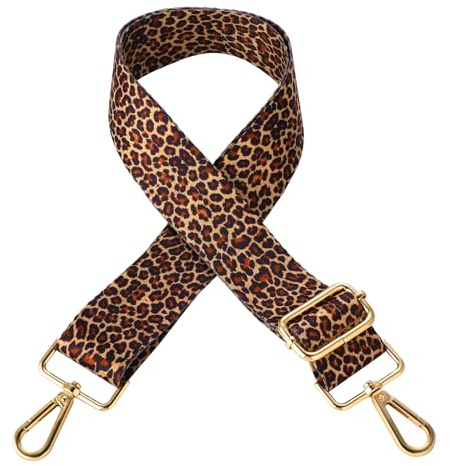 TIESOME Replacement Purse Strap, Leopard Print Adjustable Wide Shoulder Handbag Strap Crossbody Bag Straps Christmas for Women Girls