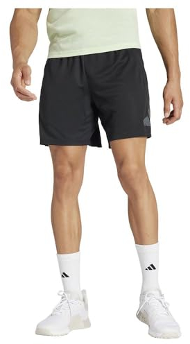 adidas Men's Train Essentials Seasonal Big Logo Shorts Lässige, Black, M 7 inch