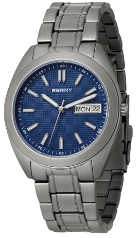 BERNY Herrenuhr Titanuhr 10ATM Wasserdicht Analog Quarz Uhren Super Leuchtend