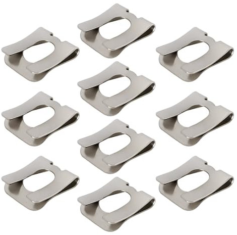 Create idea 10pcs Clevis Clip Fastener for Pin Diameter M8 Nickel 65 Manganese Speed Fasteners Clips Clamp U Nut Clips Screw(17.8x14.1x8mm)