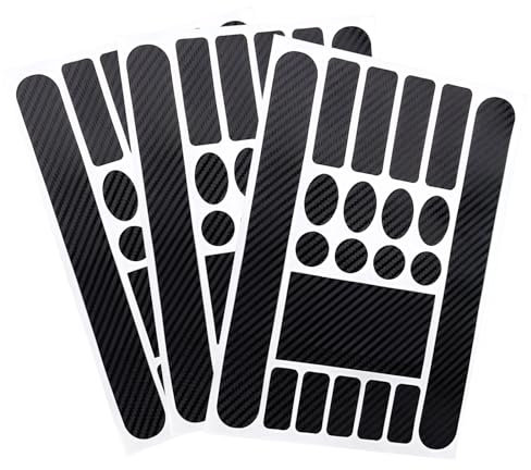 Generisch 3 Stück Fahrrad Schutzfolie – Selbstklebende Lackschutzfolie für Fahrradrahmen – Fahrrad Rahmen Schutz Carbon Aufkleber – Kettenstrebenschutz Folie