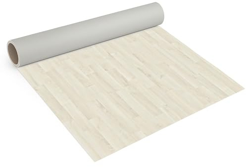 Internethandel Pfordt CV Bodenbelag Holz Natural, 100x200 cm, pflegeleichter PVC Vinylboden in Holzoptik, Meterware für Küche und Wohnzimmer