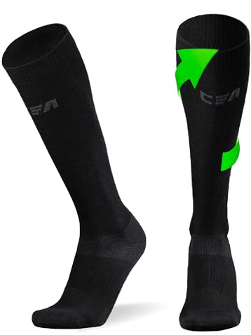 Calcetines de compresión de fibra de bambú unisex (Negro, M). Comodidad superior y costuras lisas. Reducen el riesgo de piernas hinchadas, doloridas y cansadas. Fabricados en UE