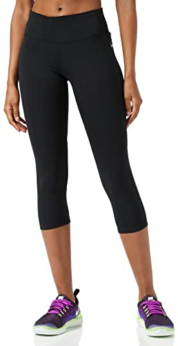 Nike Damen Df Fast Crop Hose, Black/Reflective Silv, S EU