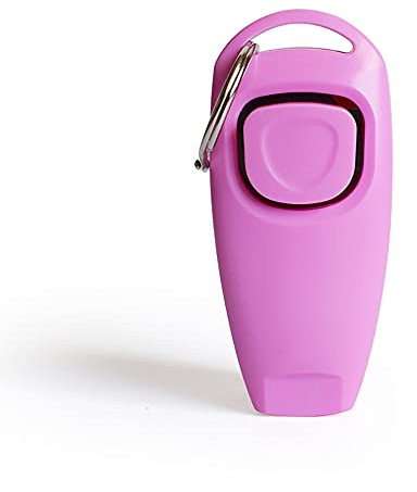 SEIWEI 2 in 1 - Clicker e fischietti per cani, gatti, rosa, 1 pezzo