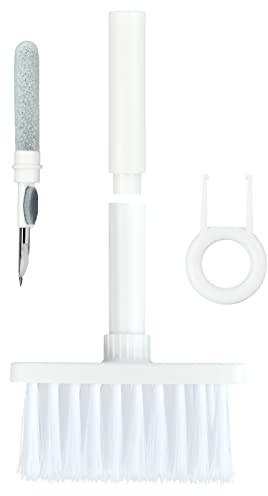 KATELUO Brosse de Nettoyage de Clavier,Brosse de Nettoyage 5 en 2 pour Clavier et Écouteurs,Brosse Nettoyage PC,pour Nettoyer Le Clavier et Le Nettoyage de la Poussière des Écouteurs Bluetooth