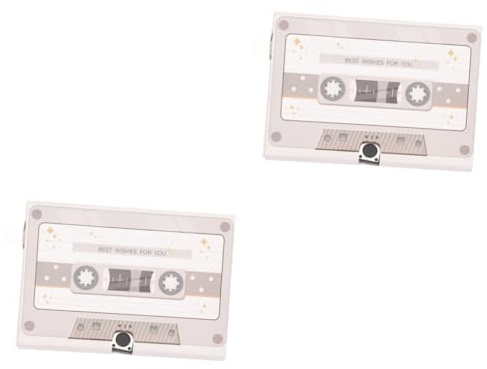UKCOCO 2st Cassette Tape Grattiskort Med Inspelning Retro Musikgrattiskort För Födelsedagar Och Tackkort Sekunder Inspelningstid Bärbar Och Lätt Att Använda