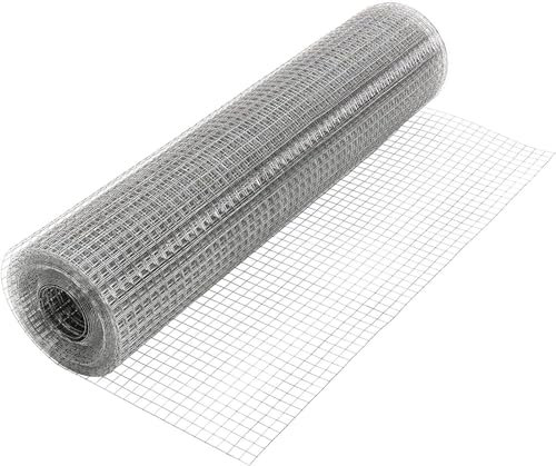 Yoeoefuo Drahtgitter Volierendraht Maschendrahtzaun 1x5m 1x10m 1x15m Edelstahl 304 Robustes Schweißgitter Feinmaschig Metallgitter Drahtgeflecht Zaun Kleintierzaun Grobmaschig(Size:1x1m)