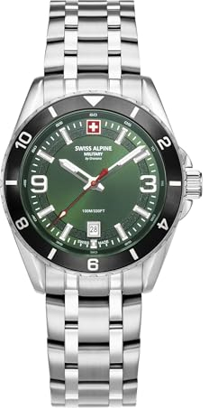 swiss alpine military Herren Uhr Analog Quarz 7034.1138SAM Edelstahl