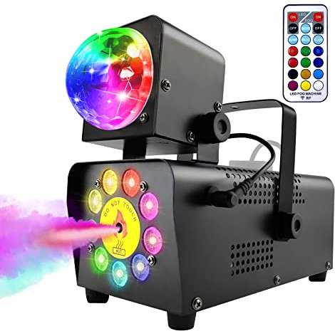 500W Mini Nebelmaschine mit LED Discokugel Rauchmaschine 2000CFM Fog machine, Nebelmaschine für Halloween, Weihnachten, Partys und Bühnenshows Dekorationen