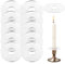 10 Pezzi Raccogli Gocce per Candele, Salvagoccia per Candele Rotondo Trasparente per Candele Affusolate, Comunione, Matrimoni, Natale, Decorazioni per la Casa (23x67mm)