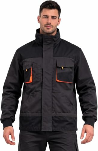 BWOLF Atlas - Giacca da lavoro multifunzione, da uomo, con cintura in vita, resistente, grigio, XXL